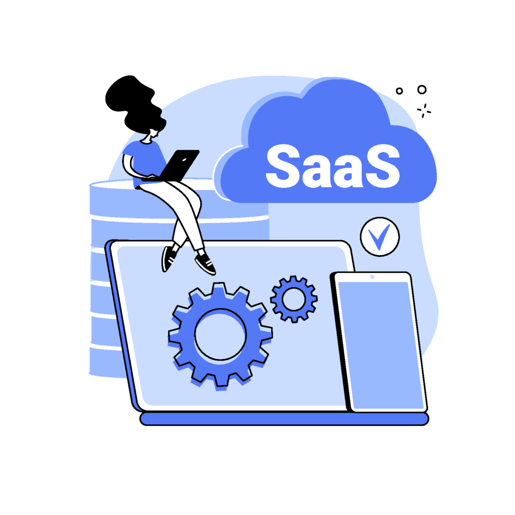Illustration of software as a service (SaaS) applications