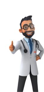 ERP Doctor cartoon character giving a thumbs up